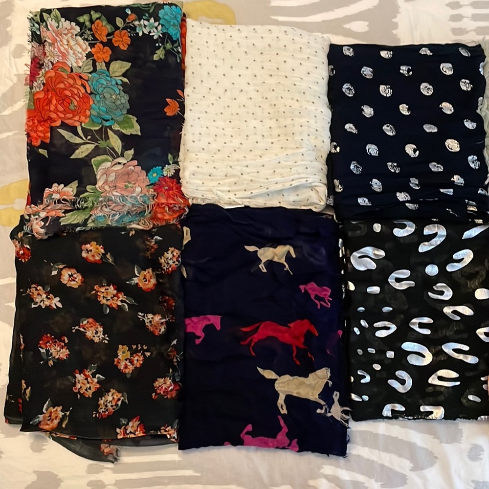 Multiple scarves, lot of 12
